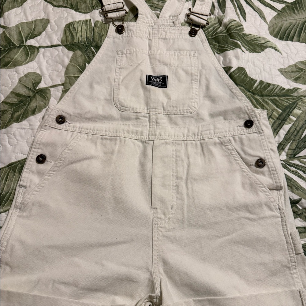 Vans White Overalls with Black Accents
